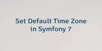 Set Default Time Zone in Symfony 7