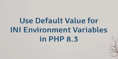 Use Default Value for INI Environment Variables in PHP 8.3