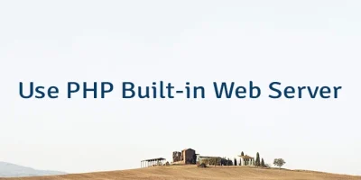 Use PHP Built-in Web Server