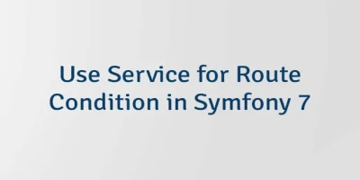 Use Service for Route Condition in Symfony 7