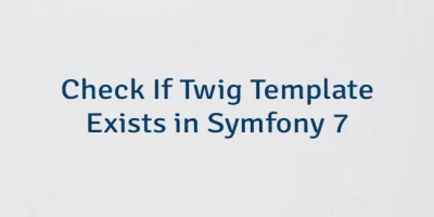 Check If Twig Template Exists in Symfony 7