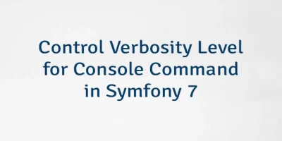 Control Verbosity Level for Console Command in Symfony 7
