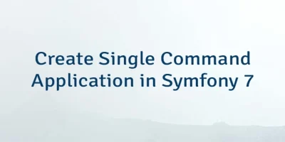 Create Single Command Application in Symfony 7