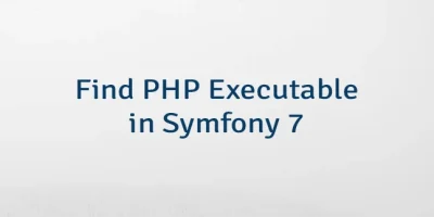 Find PHP Executable in Symfony 7