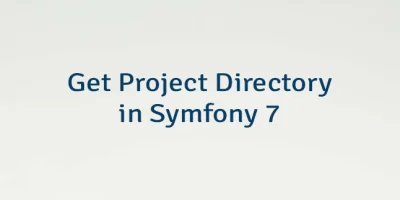 Get Project Directory in Symfony 7