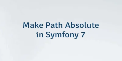 Make Path Absolute in Symfony 7