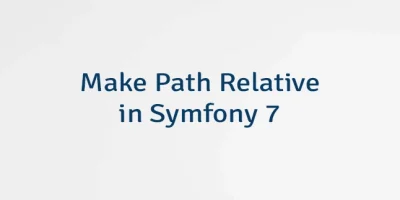 Make Path Relative in Symfony 7