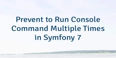 Prevent to Run Console Command Multiple Times in Symfony 7