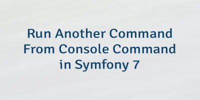 Run Another Command From Console Command in Symfony 7