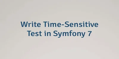 Write Time-Sensitive Test in Symfony 7