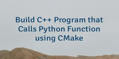 Build C++ Program that Calls Python Function using CMake