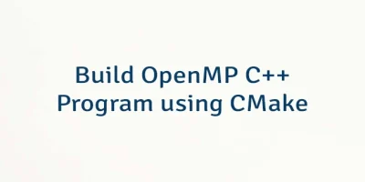 Build OpenMP C++ Program using CMake
