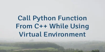 Call Python Function From C++ While Using Virtual Environment