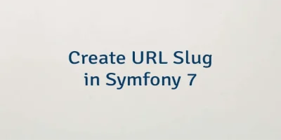 Create URL Slug in Symfony 7