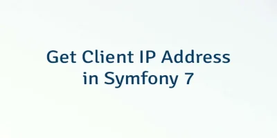 Get Client IP Address in Symfony 7