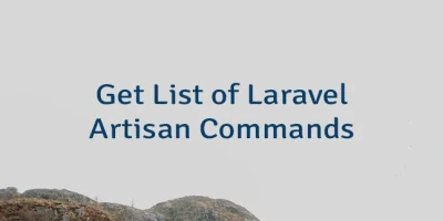Get List of Laravel Artisan Commands