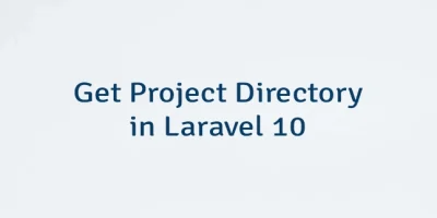 Get Project Directory in Laravel 10