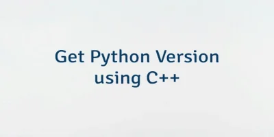 Get Python Version using C++