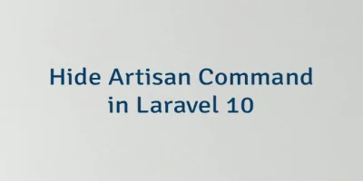Hide Artisan Command in Laravel 10