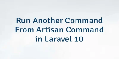 Run Another Command From Artisan Command in Laravel 10