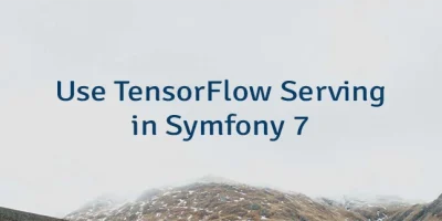 Use TensorFlow Serving in Symfony 7