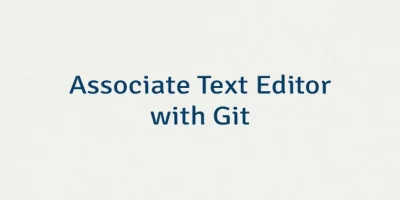 Associate Text Editor with Git