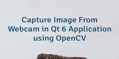 Capture Image From Webcam in Qt 6 Application using OpenCV