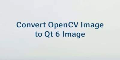 Convert OpenCV Image to Qt 6 Image
