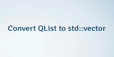 Convert QList to std::vector