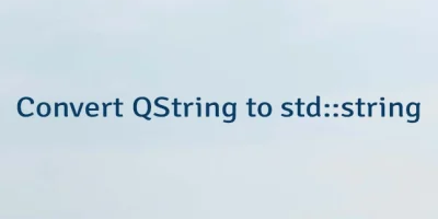 Convert QString to std::string