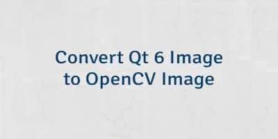 Convert Qt 6 Image to OpenCV Image