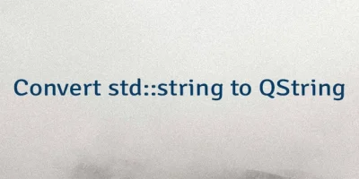 Convert std::string to QString