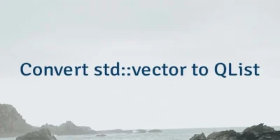 Convert std::vector to QList