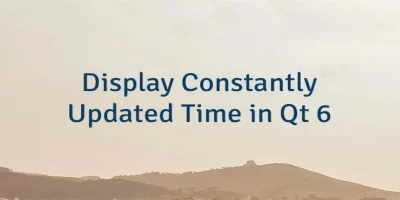 Display Constantly Updated Time in Qt 6