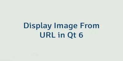 Display Image From URL in Qt 6