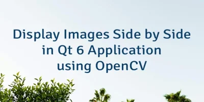 Display Images Side by Side in Qt 6 Application using OpenCV