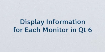 Display Information for Each Monitor in Qt 6