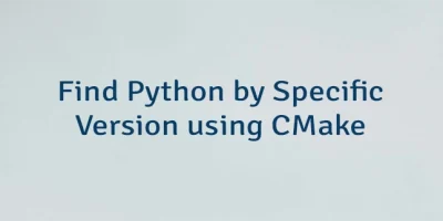 Find Python by Specific Version using CMake