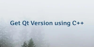 Get Qt Version using C++