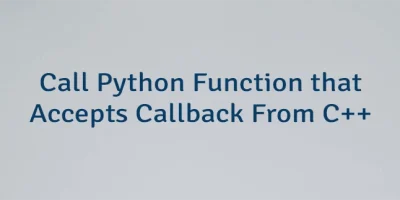 Call Python Function that Accepts Callback From C++