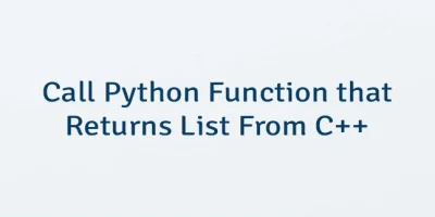 Call Python Function that Returns List From C++