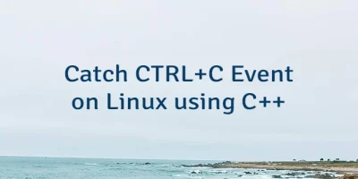 Catch CTRL+C Event on Linux using C++