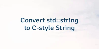 Convert std::string to C-style String