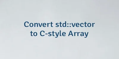 Convert std::vector to C-style Array