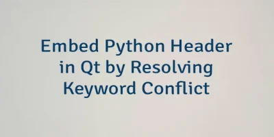 Embed Python Header in Qt by Resolving Keyword Conflict