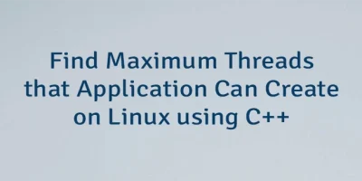 Find Maximum Threads that Application Can Create on Linux using C++