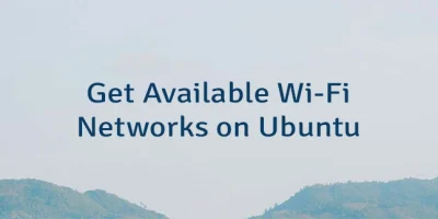 Get Available Wi-Fi Networks on Ubuntu