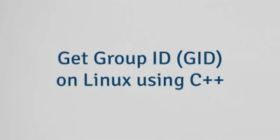 Get Group ID (GID) on Linux using C++