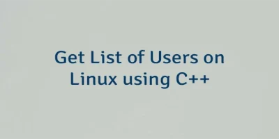 Get List of Users on Linux using C++