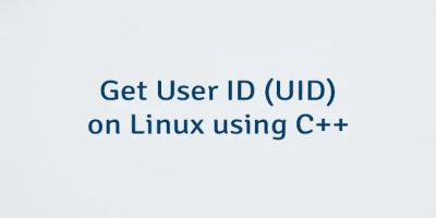 Get User ID (UID) on Linux using C++